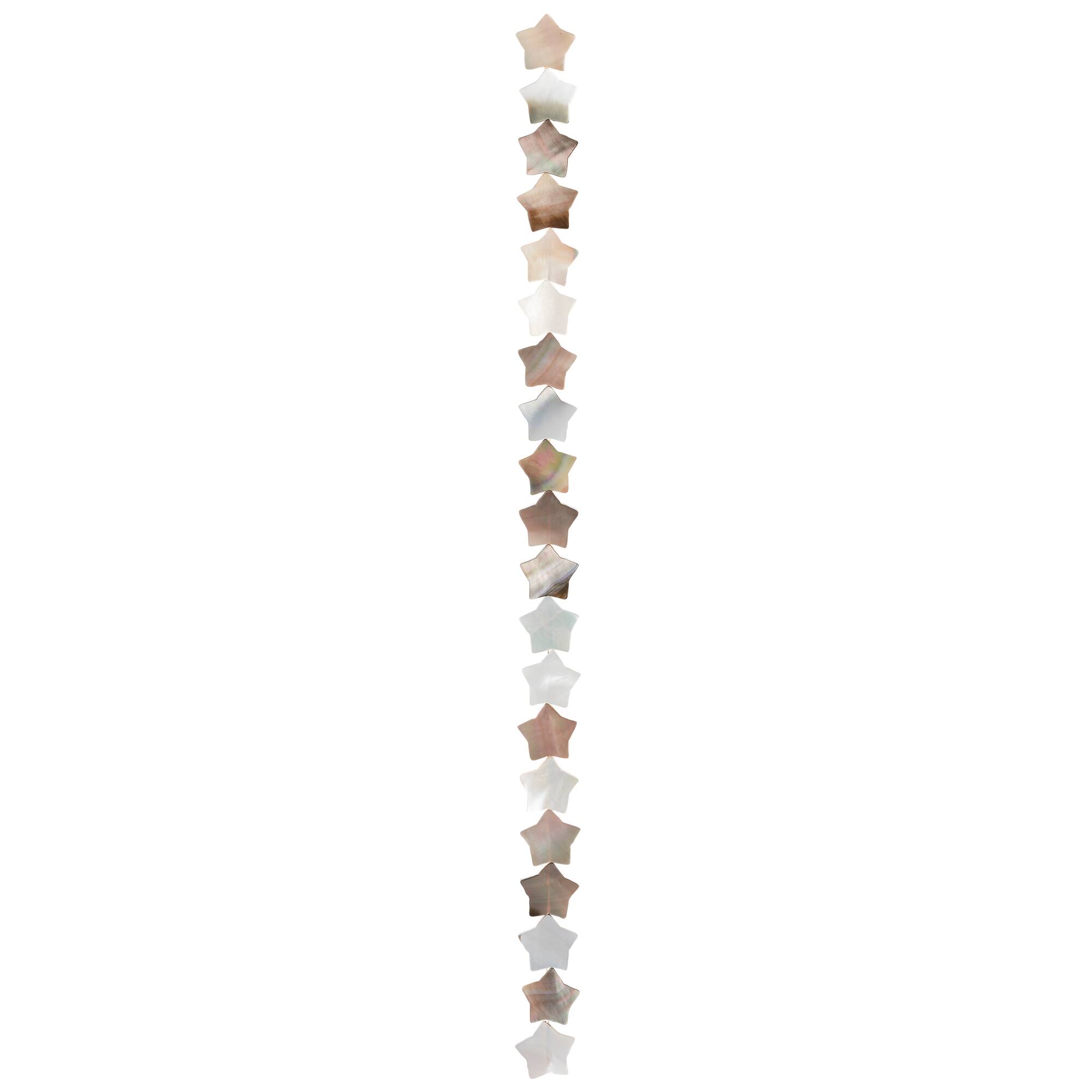 Gray Shell Star Beads, 10mm by Bead Landing™